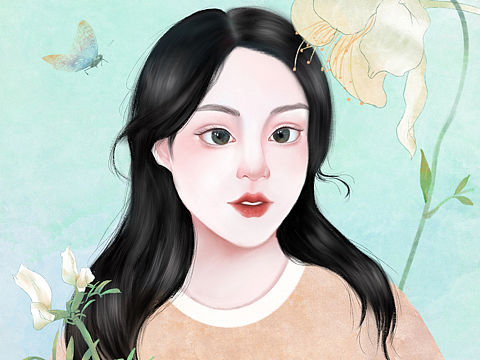 头像练习(少女头像)