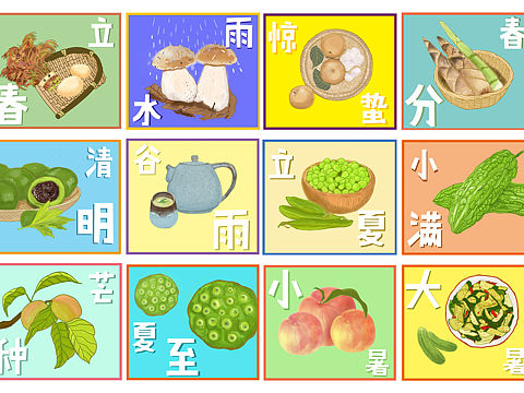 24节气（个人主页-ZNDYyOTg0NDg=） - 艺术插画 - 站酷设计师我是胖胖的西瓜呀原创素材 - 站酷ZCOOL