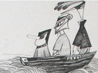 Scribble：三只动物（鸵鸟、狐獴、企鹅）的旅行！