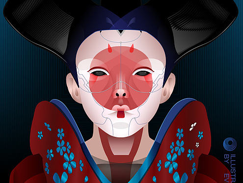 攻壳机动队／ 插画海报（个人主页-ZMjE4MDE4NDg=） - 创作习作 - 站酷设计师EvnGor原创素材 - 站酷ZCOOL