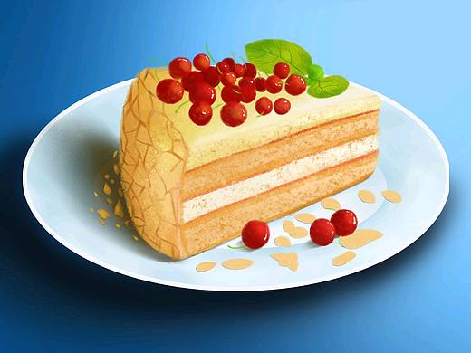 蛋糕插画手机壳设计