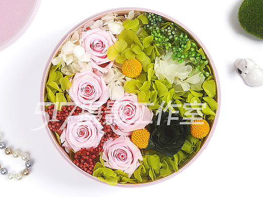 永生花拍摄 玻璃罩永生花礼盒玫瑰花束薰衣草干花音乐木盒灯罩 产品静物拍摄