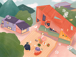 商業(yè)插畫｜民宿海報(bào)