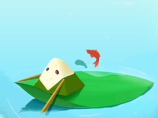 快端午节了献上可爱的粽子