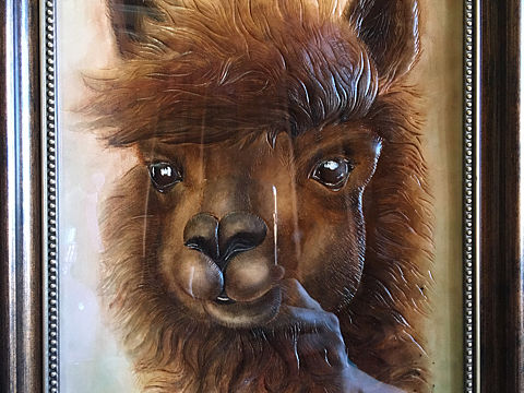 皮塑画—-可爱的羊驼🦙