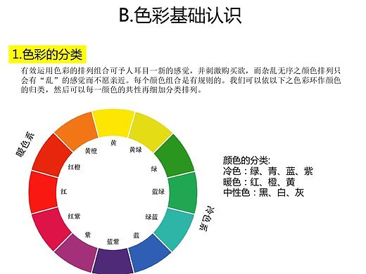 B.色彩基本认识