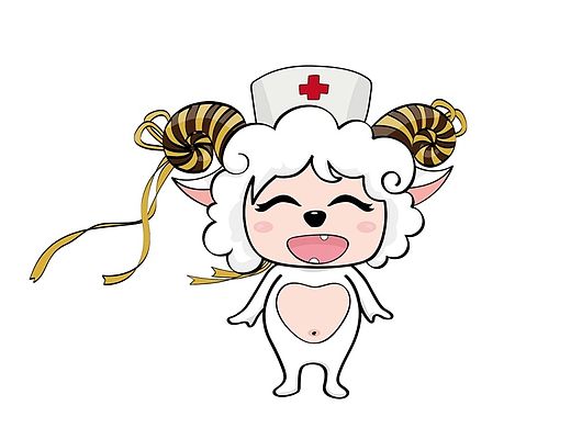 卡通形象设计—羊护士