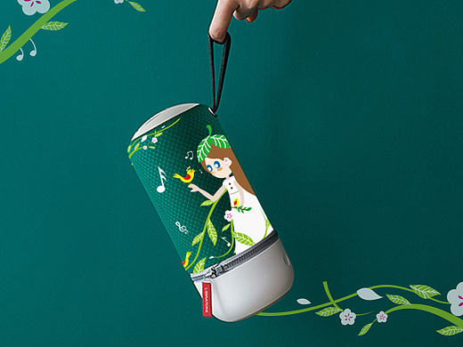 小鸟音响图案设计——治愈之音(莺)