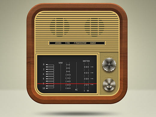 复古收音机原创icon