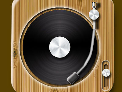具有木纹质感的音乐APP