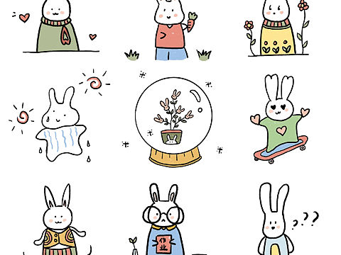 简笔画小兔子