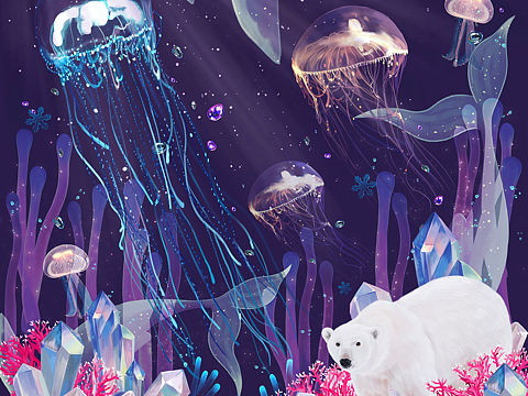 海洋系列包裝插畫