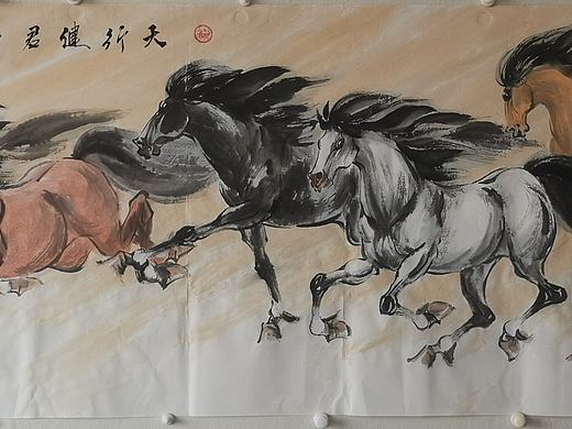 刘建国金秋画马新作