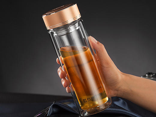 玻璃水杯 双层玻璃杯 茶杯 杯子 静物拍摄 产品摄影