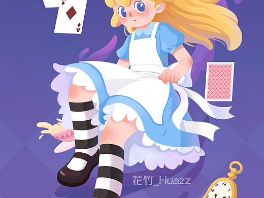 爱丽丝～（个人主页-ZNTM3MjMzMzI=） - 儿童插画 - 站酷设计师花竹子原创素材 - 站酷ZCOOL