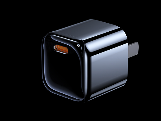 黑色充电器3D渲染