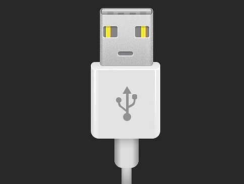 USB接口 拟物图标 临摹