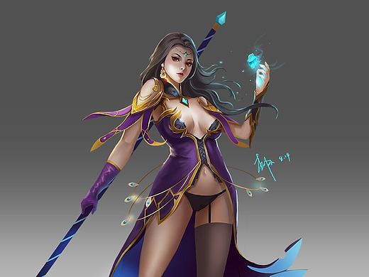 女法师（个人主页-ZMTc3MjI0NjA=） - 创作习作 - 站酷设计师大土豆子ZLH原创素材 - 站酷ZCOOL