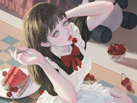 可爱少女插画