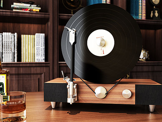 gramovox 格莱美黑胶唱片机渲染
