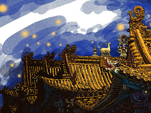 夜色下的金（个人主页-ZMzI4MDMxNDg=） - 创作习作 - 站酷设计师舞绘万千原创素材 - 站酷ZCOOL