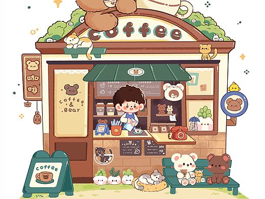 一家小小的店(系列插画①)