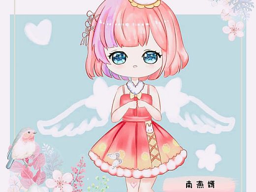 二次元少女粉Q版