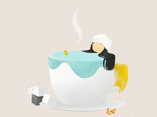 泡个澡吧~（个人主页-ZMTQ4MzY5MDg=） - 创作习作 - 站酷设计师江灿灿原创素材 - 站酷ZCOOL