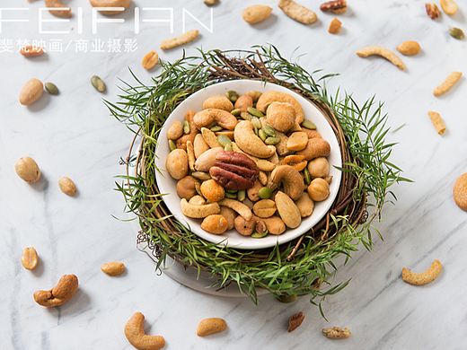 坚果干货拍摄/美食夏威夷果巴旦木松子摄影