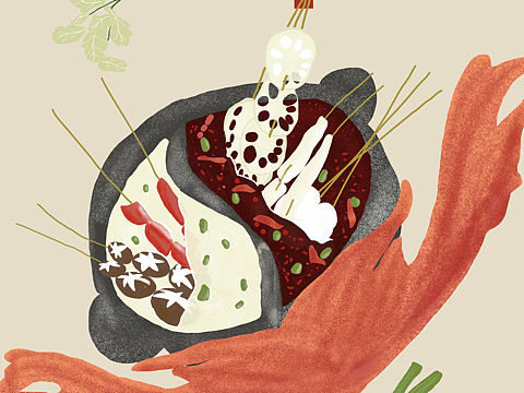 火锅（个人主页-ZNDc2MDAwOTY=） - 商业插画 - 站酷设计师萤火虫白玲原创素材 - 站酷ZCOOL