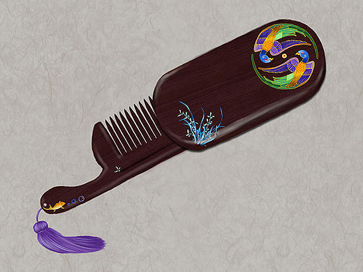 “缘·配”榫卯镜梳套件 爱情锁（个人主页-ZMTc2MTAzNzI=） - 生活用品 - 站酷设计师我就是Rua原创素材 - 站酷ZCOOL