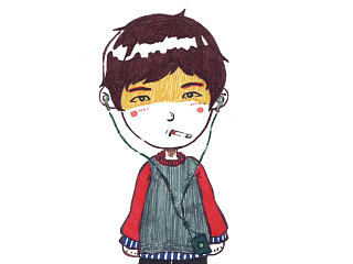 “一涂”——人物小插画（个人主页-ZMzY0NTQyMA==） - 新锐潮流插画 - 站酷设计师于_于羚原创素材 - 站酷ZCOOL