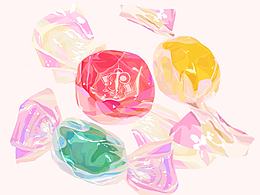 色彩速涂Day6～最爱的小糖果🍬