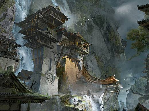一组古风场景概念设计练习