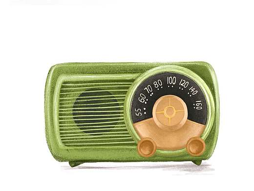 小物件手绘插画