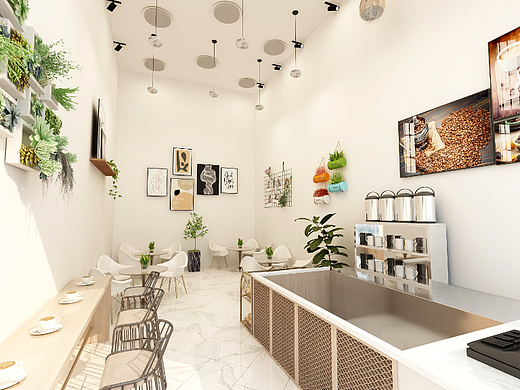 奶茶店渲染图
