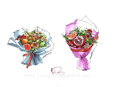 是花还是画都为美而来【花艺手绘】
