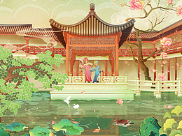 扬州何园插画