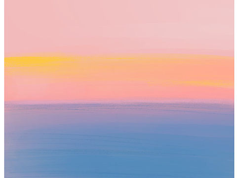 落日-海边