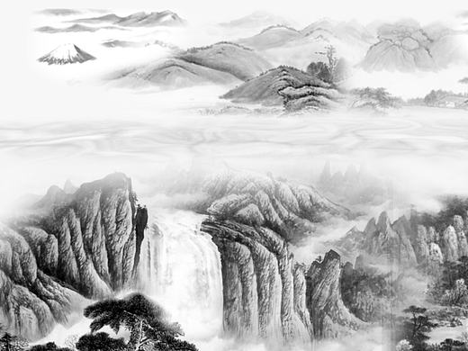 水墨山水图