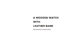 a wooden watch with leather band