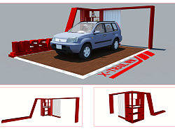 4s店特装展示台制作