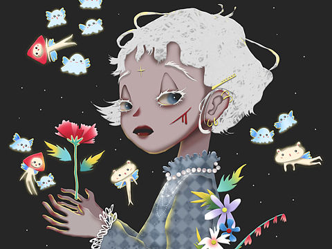 花痴（个人主页-ZNTM4NjE5MzI=） - 创作习作 - 站酷设计师红氮气原创素材 - 站酷ZCOOL