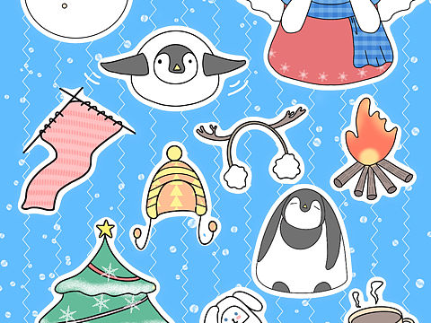 原创儿童贴纸/懒妹的少女时代