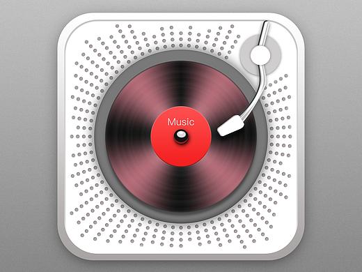 超写实音乐碟机图标