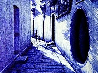 圆珠笔作品《静》