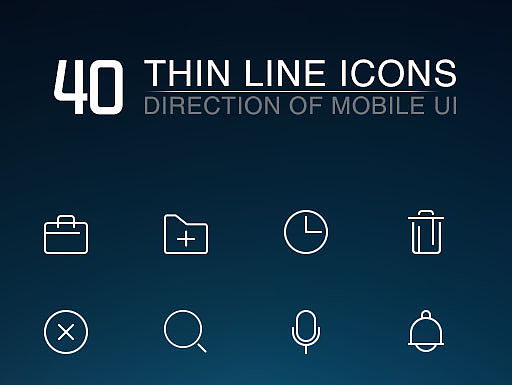 40个线性icon