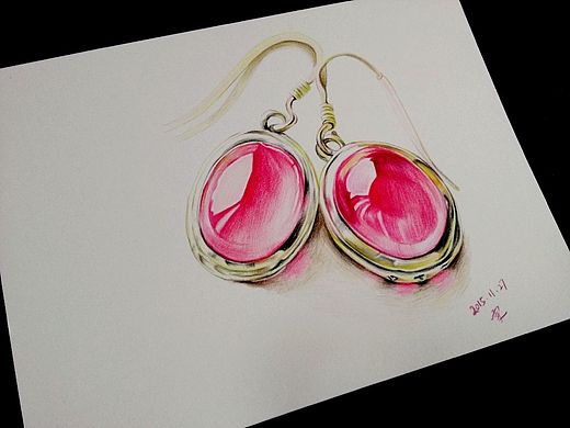 彩铅 珠宝（个人主页-ZMTQ0ODgyMDQ=） - 创作习作 - 站酷设计师蚊小盛原创素材 - 站酷ZCOOL