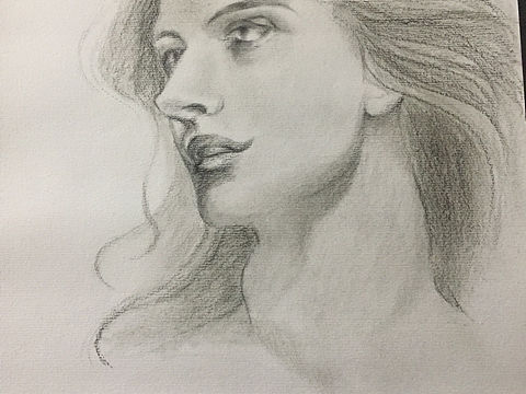 素描卡,碳笔新尝试~