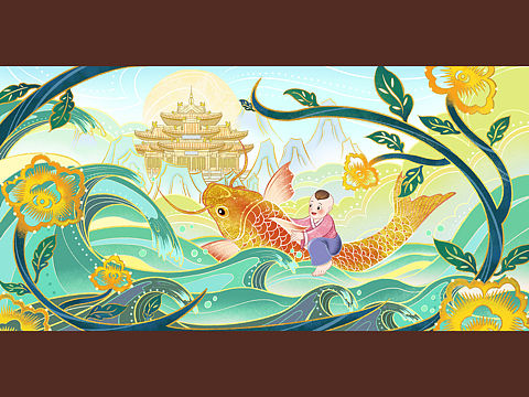 新年主题原创插画(个人主页-ZNjAxMTcxODA=) - 商业插画 - 站酷设计师插画师拇指妹妹原创素材 - 站酷ZCOOL
